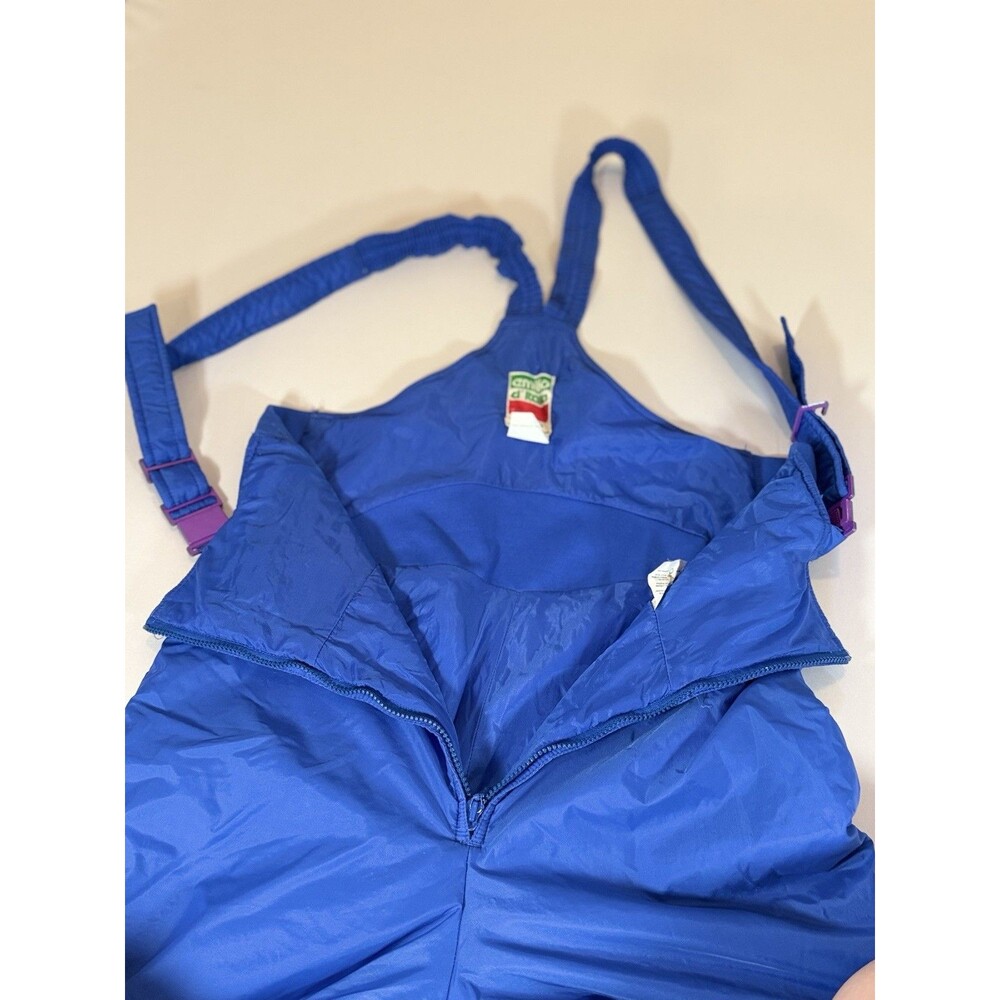 Vintage Emile d’Italia Sunvalley Blue Ski Bib Snow Pants USA L Made in Hong Kong - Picture 9 of 16